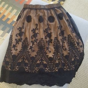 Sheer, lace skirt